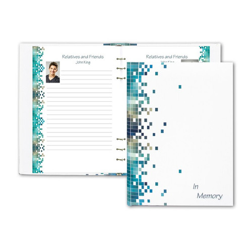 Lifetime Expressions Funeral Stationery Memorial Pixels Teen Boy Guest Register Book RB453 LE Lifetime Expressions Funeral Stationery Memorial Pixels Teen Boy Guest Register Book RB453 LE