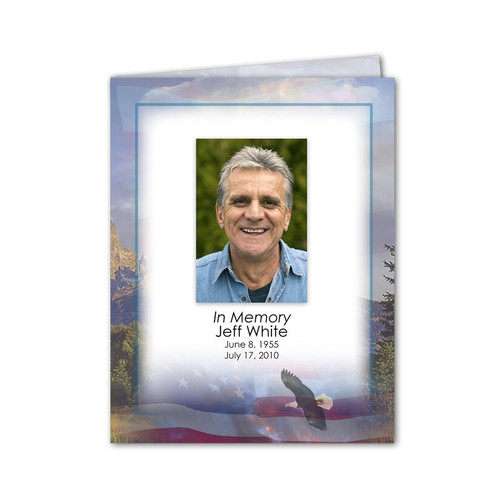 Lifetime Expressions American Freedom Funeral Stationery Memorial Service Record Folder with Example Print LE411-SR Lifetime Expressions American Freedom Funeral Stationery Memorial Service Record Folder with Example Print LE411-SR