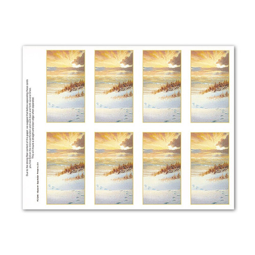 Footprints in the Sand Funeral Stationery Memorial Prayer Cards PC-524