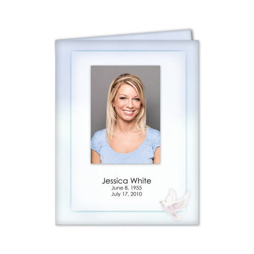 Lifetime Expressions Peaceful Dove Funeral Stationery Memorial Service Record Folder LE155-SR Lifetime Expressions Peaceful Dove Funeral Stationery Memorial Service Record Folder LE155-SR