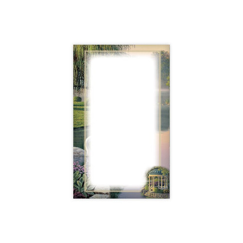 Lifetime Expressions Secret Garden Gazebo Funeral Stationery Memorial Prayer Card Blank Single LE470-PC Lifetime Expressions Secret Garden Gazebo Funeral Stationery Memorial Prayer Card Blank Single LE470-PC