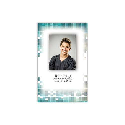 Lifetime Expressions Pixels Teen Boy Funeral Stationery Memorial Prayer Card Single LE453-PC Lifetime Expressions Pixels Teen Boy Funeral Stationery Memorial Prayer Card Single LE453-PC