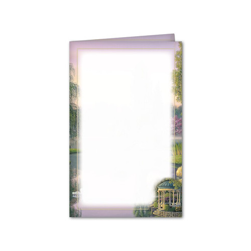 Lifetime Expressions Secret Garden Gazebo Funeral Stationery Memorial Church Bulletin Blank LE470-CB Lifetime Expressions Secret Garden Gazebo Funeral Stationery Memorial Church Bulletin Blank LE470-CB