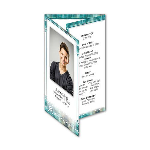 Lifetime Expressions Pixels Teen Boy Funeral Stationery Memorial Service Record Trifold Folder LE453-TF Lifetime Expressions Pixels Teen Boy Funeral Stationery Memorial Service Record Trifold Folder LE453-TF