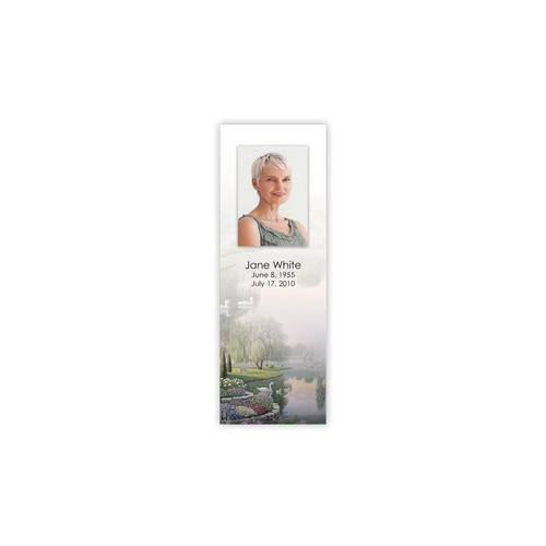 Lifetime Expressions Secret Garden Gazebo Funeral Stationery Memorial Bookmark Single LE470-BK Lifetime Expressions Secret Garden Gazebo Funeral Stationery Memorial Bookmark Single LE470-BK
