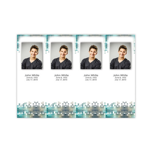 Lifetime Expressions Pixels Teen Boy Funeral Stationery Memorial Bookmark LE453-BK Lifetime Expressions Pixels Teen Boy Funeral Stationery Memorial Bookmark LE453-BK