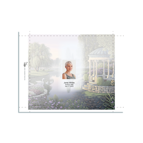 Lifetime Expressions Secret Garden Gazebo Funeral Stationery Memorial Large Round Candle Card Kit Blank KIT-LE470-CL - example Lifetime Expressions Secret Garden Gazebo Funeral Stationery Memorial Large Round Candle Card Kit Blank KIT-LE470-CL - example