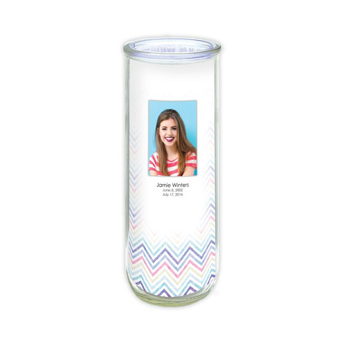 Lifetime Expressions Chevron Teen Girl Funeral Stationery Memorial Large Round Candle Card Kit KIT-LE452-CL Lifetime Expressions Chevron Teen Girl Funeral Stationery Memorial Large Round Candle Card Kit KIT-LE452-CL