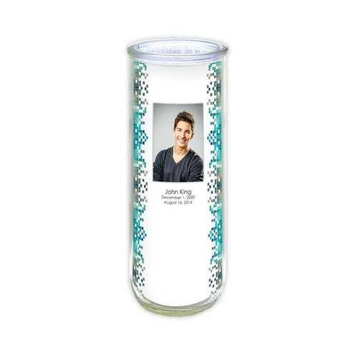 Lifetime Expressions Pixels Teen Boy Funeral Stationery Memorial Large Round Candle Card Kit KIT-LE453-CL Lifetime Expressions Pixels Teen Boy Funeral Stationery Memorial Large Round Candle Card Kit KIT-LE453-CL