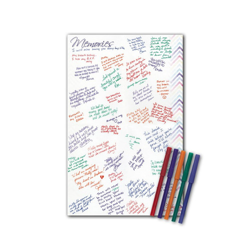 Lifetime Expressions Chevron Teen Girl Memorial Poster with Markers Lifetime Expressions Chevron Teen Girl Memorial Poster with Markers