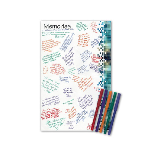 Lifetime Expressions Pixels Teen Boy Memorial Poster with Markers Lifetime Expressions Pixels Teen Boy Memorial Poster with Markers