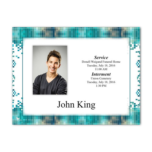Lifetime Expressions Funeral Stationery Memorial Pixels Teen Boy Directory Sign Kit KIT-LE453-DS Lifetime Expressions Funeral Stationery Memorial Pixels Teen Boy Directory Sign Kit KIT-LE453-DS