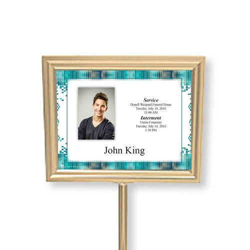 Lifetime Expressions Funeral Stationery Memorial Pixels Teen Boy Directory Sign Kit on Metal Sign KIT-LE453-DS Lifetime Expressions Funeral Stationery Memorial Pixels Teen Boy Directory Sign Kit on Metal Sign KIT-LE453-DS