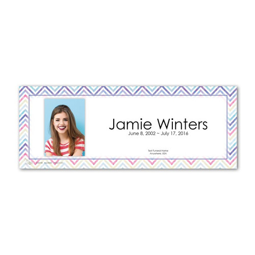 Lifetime Expressions Chevron Teen Girl Funeral Stationery Memorial Grave Marker Card Kit KIT-LE452-GM Lifetime Expressions Chevron Teen Girl Funeral Stationery Memorial Grave Marker Card Kit KIT-LE452-GM