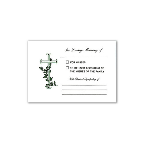 Vine and Cross Contribution Envelope ME-203 (Box of 500)