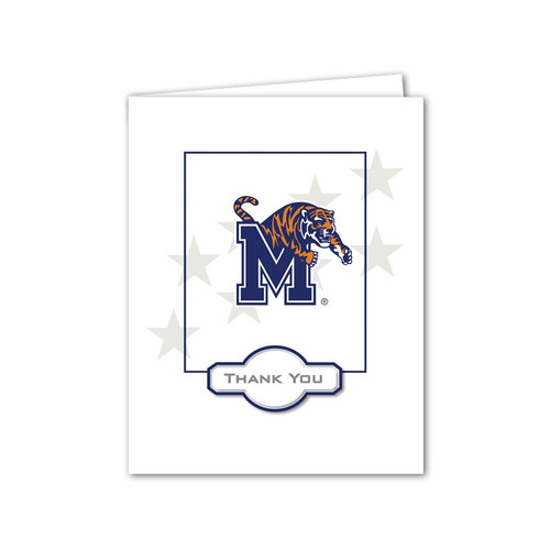 University of Memphis Funeral Stationery Memorial Acknowledgement Thank You Cards AC-100LB/2-UofM
