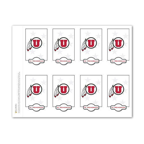 University of Utah Funeral Stationery Memorial Prayer Cards PC-UOFU