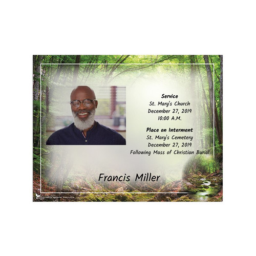 Lifetime Expressions  Woodland Stream Funeral Stationery Memorial Directory Sign Kit with print sample KIT-LE902-DS Lifetime Expressions  Woodland Stream Funeral Stationery Memorial Directory Sign Kit with print sample KIT-LE902-DS