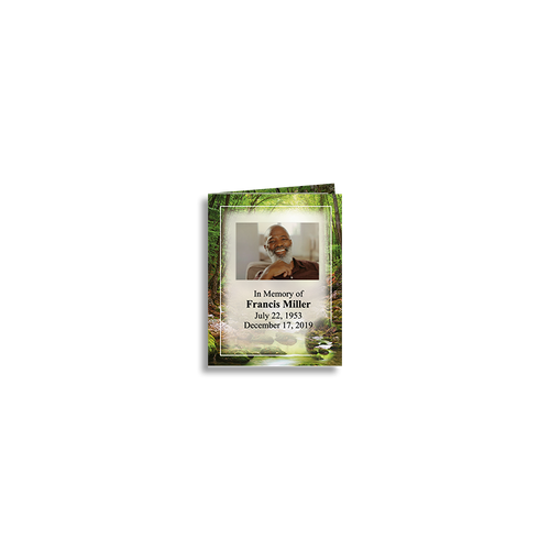 Lifetime Expressions Woodland Stream Funeral Stationery Memorial Service Record Folder LE902-SR Lifetime Expressions Woodland Stream Funeral Stationery Memorial Service Record Folder LE902-SR