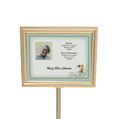 Lifetime Expressions Hummingbird Funeral Stationery Memorial Directory Sign Kit with Metal Sign KIT-LE313-DS Lifetime Expressions Hummingbird Funeral Stationery Memorial Directory Sign Kit with Metal Sign KIT-LE313-DS