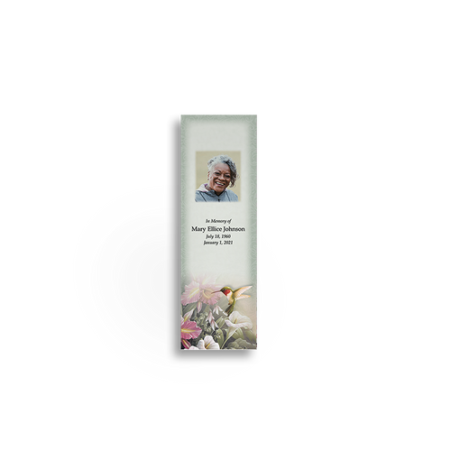 Lifetime Expressions Hummingbird Funeral Stationery Memorial Bookmark Single LE313-BK Lifetime Expressions Hummingbird Funeral Stationery Memorial Bookmark Single LE313-BK