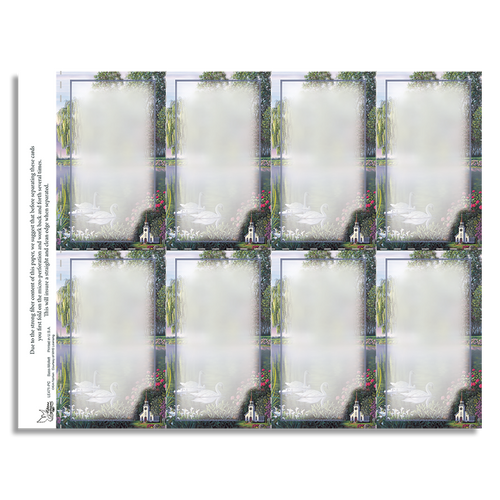 Lifetime Expressions Sanctuary Funeral Stationery Memorial Prayer Card Blank LE471-PC Lifetime Expressions Sanctuary Funeral Stationery Memorial Prayer Card Blank LE471-PC