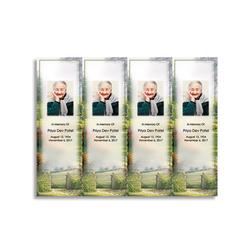 Lifetime Expressions Garden Edge Funeral Funeral Stationery Memorial Bookmark LE260-BK Lifetime Expressions Garden Edge Funeral Funeral Stationery Memorial Bookmark LE260-BK