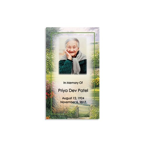 Lifetime Expressions Garden Edge Funeral Stationery Memorial Prayer Card Printed Single LE260-PC Lifetime Expressions Garden Edge Funeral Stationery Memorial Prayer Card Printed Single LE260-PC