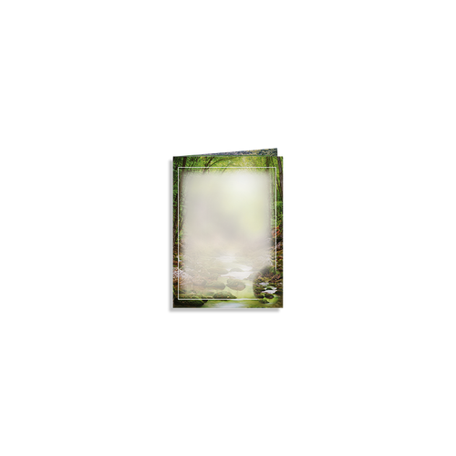 Lifetime Expressions Woodland Stream Funeral Stationery Memorial Acknowledgement Thank You Card Blank LE902-AC Lifetime Expressions Woodland Stream Funeral Stationery Memorial Acknowledgement Thank You Card Blank LE902-AC