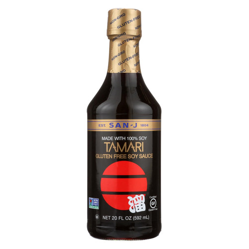 San - J Tamari Soy Sauce - Case Of 6 - 20 Fl Oz.