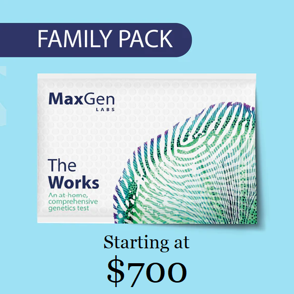 MTHFR test, genetic testing, MaxGen Labs, The works panel, deal on multipack genetic testing, test to see what supplements I need