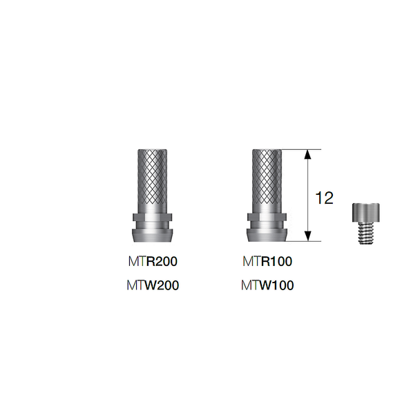 US Esthetic-low Temporary Cylinder with Screw - NON HEX Type