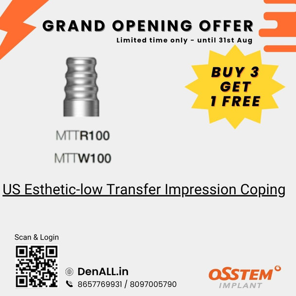US Esthetic- low Transfer Impression Coping - Qty Offer (3+1)