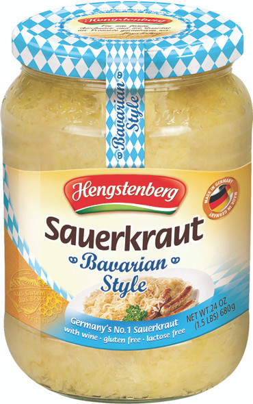 Hengstenberg Sauerkraut Bavarian Style In Jar 12/24.3oz #12061