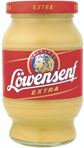 Loewensenf Mustard In Glass Extra Hot Large 12/9.3oz #12139
