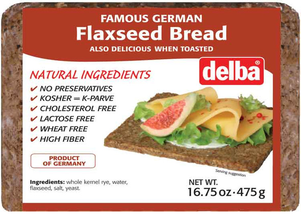 Delba Linseed (Flaxseed) Bread 12/16.75oz #12214
