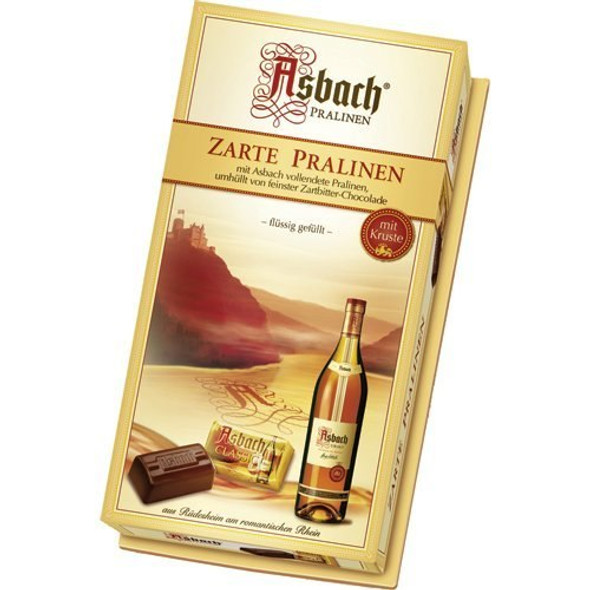 Asbach 184111 Brandy Filled Chocolate Squares (Sugar Crust) Large Gift Box 6/8.8oz  #C13451