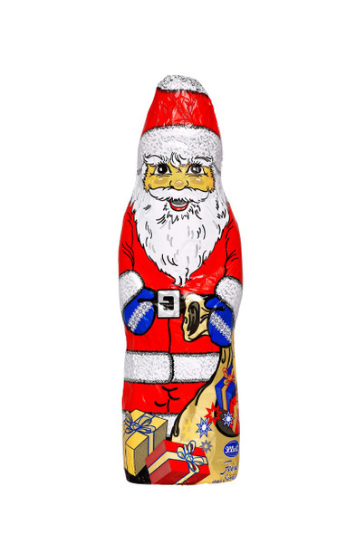 Klett 606 Santa  in Foil  10"Hollow Milk Chocolate 28/5.2oz #C13531