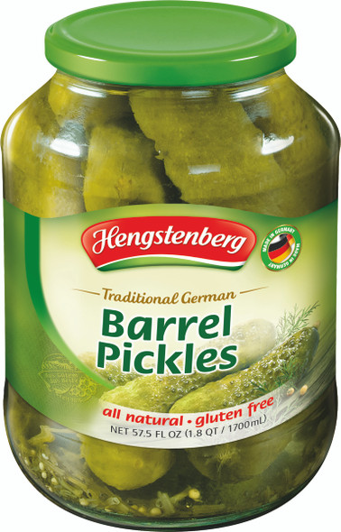 Hengstenberg Pickles Barrel Large 6/57.5 oz #13157 HENG4032