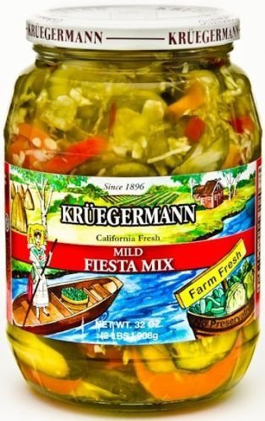 Kruegermann Jar Pickles Mild Fiesta 12/32oz #20066