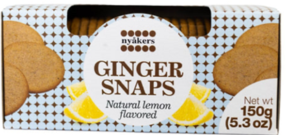 Nyakers TG1510U Lemon Gingersnaps  12/5.3 oz#20068