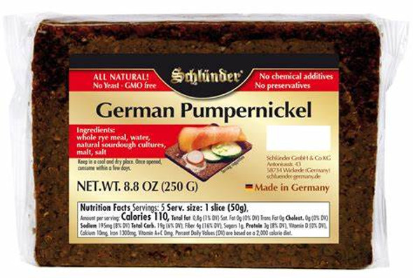 SCHLUENDER Pumpernickel Yeastfree 24/8.8oz #20088