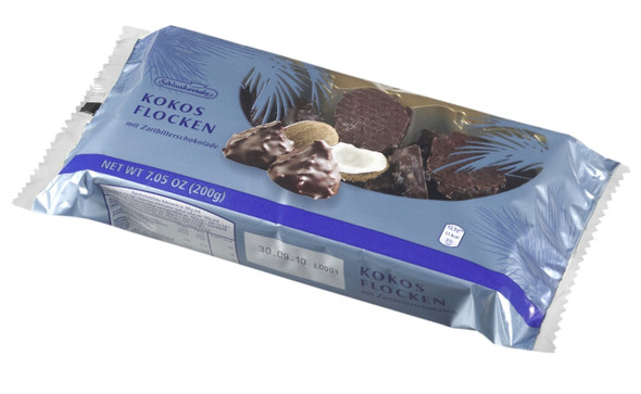 Schluckwerder Coconut Flakes Dark Chocolate 12/7oz #C13470