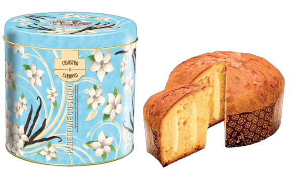 Chiostro 2252 Vanilla Custard Cream Panettone Blue Gift Tin 6/26.5oz#C30617