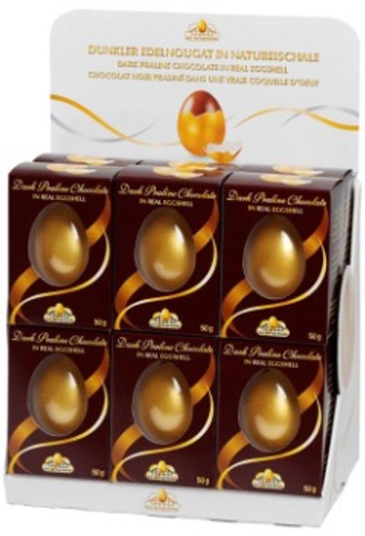 Gut Springenheide 005080 Dark Chocolate Golden Praline Egg in Brown Box 12/1.75oz  # E30606