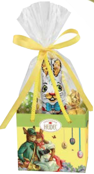 Heidel 40345 Easter Nostalgia Assorted Choc in Cello w/Deco Gift Box 11/1.73oz# E30586