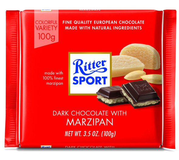 Ritter Sport Bittersweet with Marzipan 12 /3.5oz  #12380