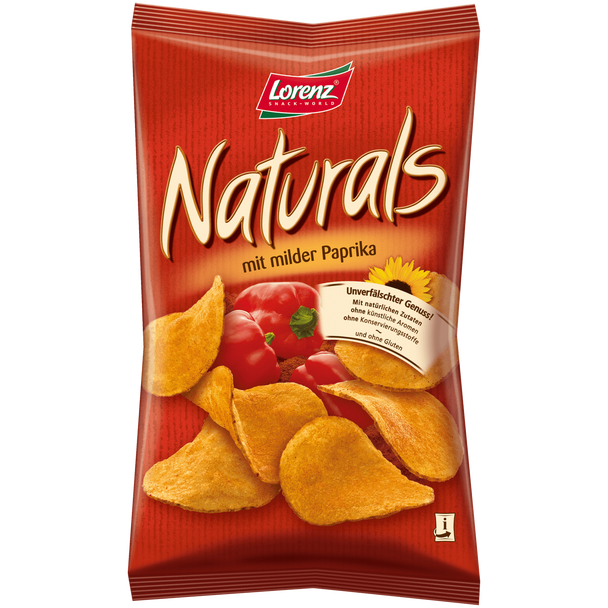 Lorenz Natural Chips With Mild Paprika In Bags 12/3.5oz #12491