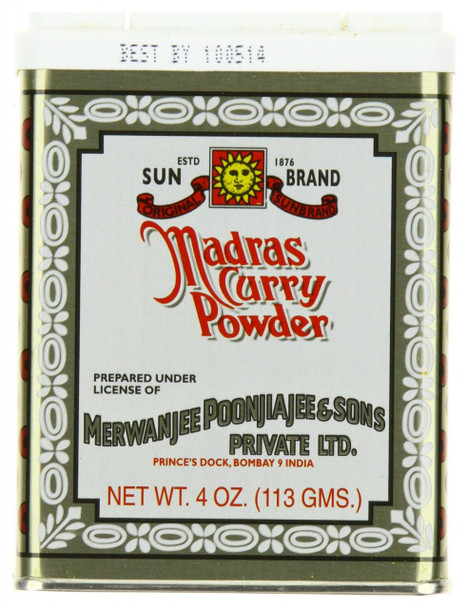 Sun Brand Madras Curry Powder 12/4oz #12556