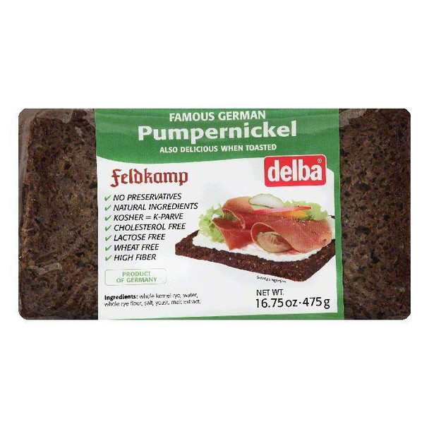 Delba Pumpernickel Bread 12/16.75oz #12046